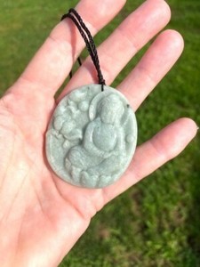 Certified Natural Burmese Jade Jadeite Handcrafted Pendant Necklace