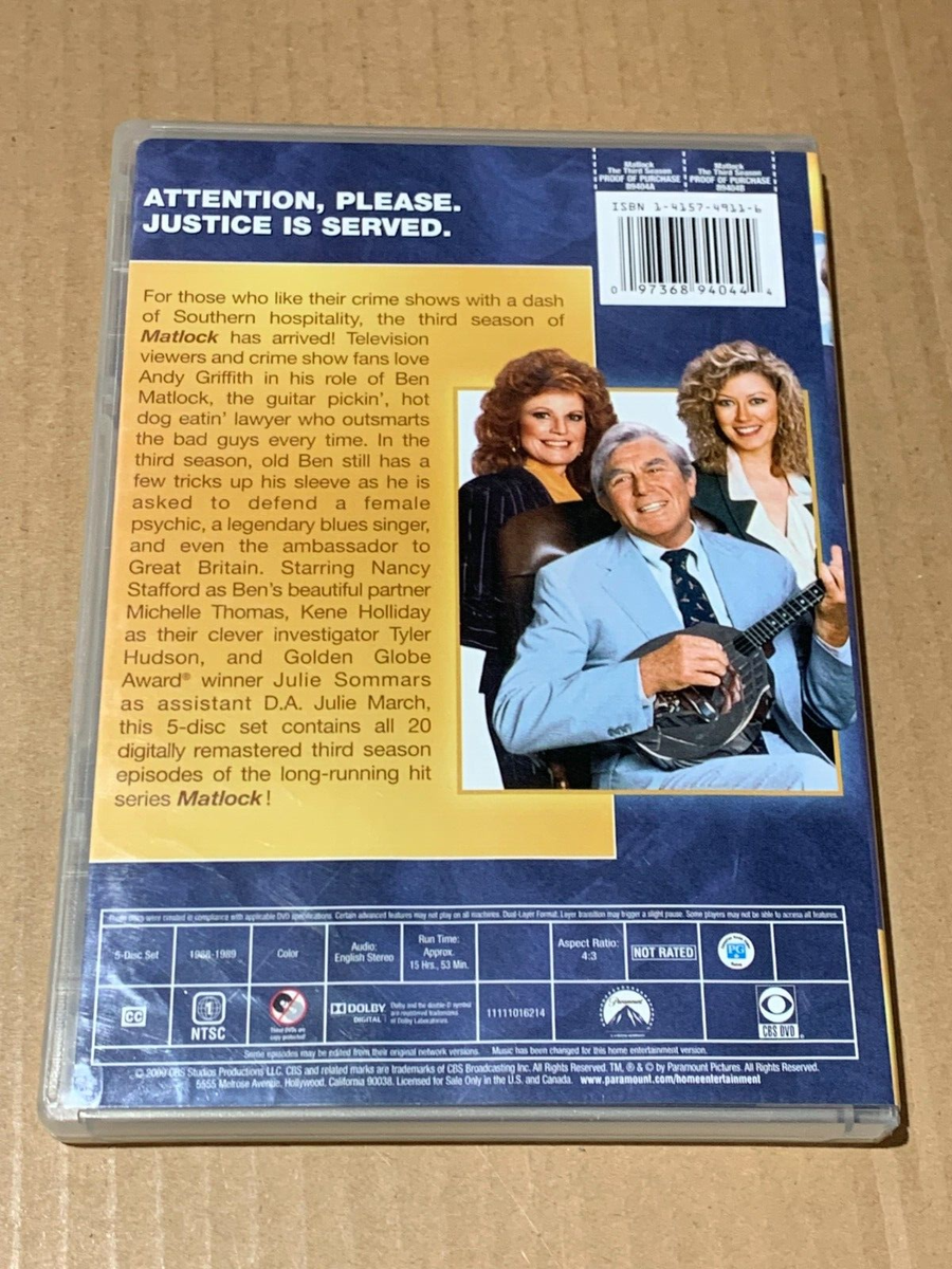 Matlock - Season 3 (DVD) - FREE SHIPPING 97368940444| eBay