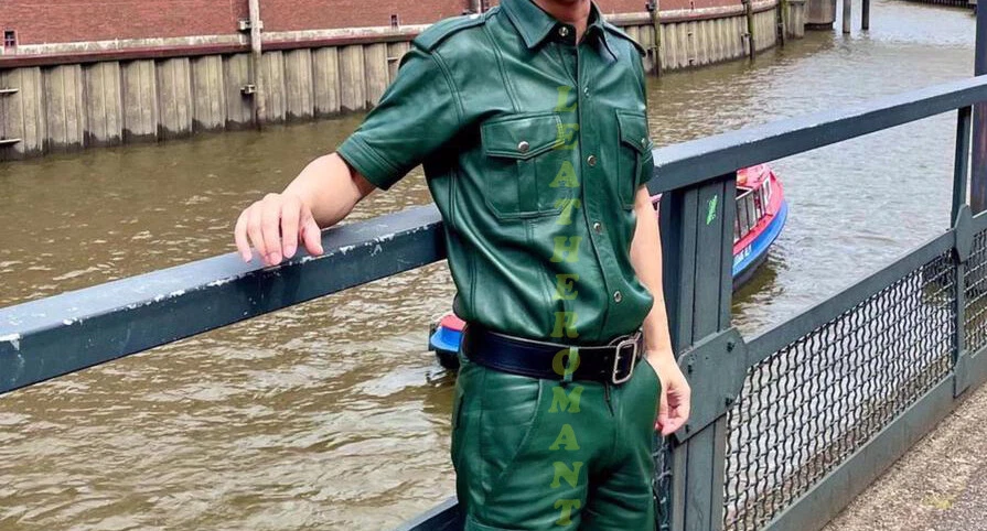 Mens leather deals pants ebay
