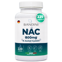 Bandini® Nac 220 Kapseln 800 Mg | N-Acetyl L-Cystein, Hochdosiert, Vegan