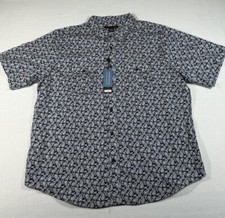 Linea Uomo Paisley Button Up dress Shirt Short Sleeve Mens XXL and shorts Combo
