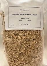 Ashwagandha Root Organic Cut / Farm Fresh Packed USA Free Ship