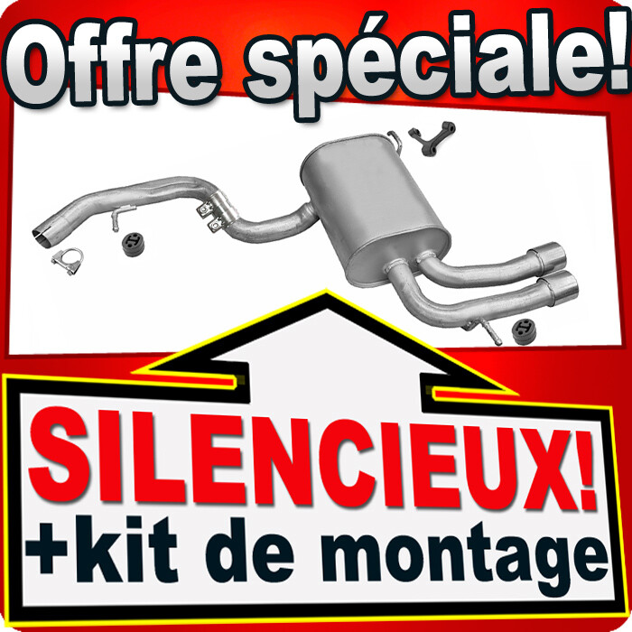 Silencieux arrière VW Tiguan 5N 2.0 TSi 4motion 16V en acier robuste calibré d'origine