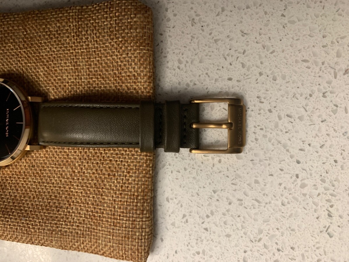 Michael Kors Oversized Irving Rose Gold-Tone and Leather 