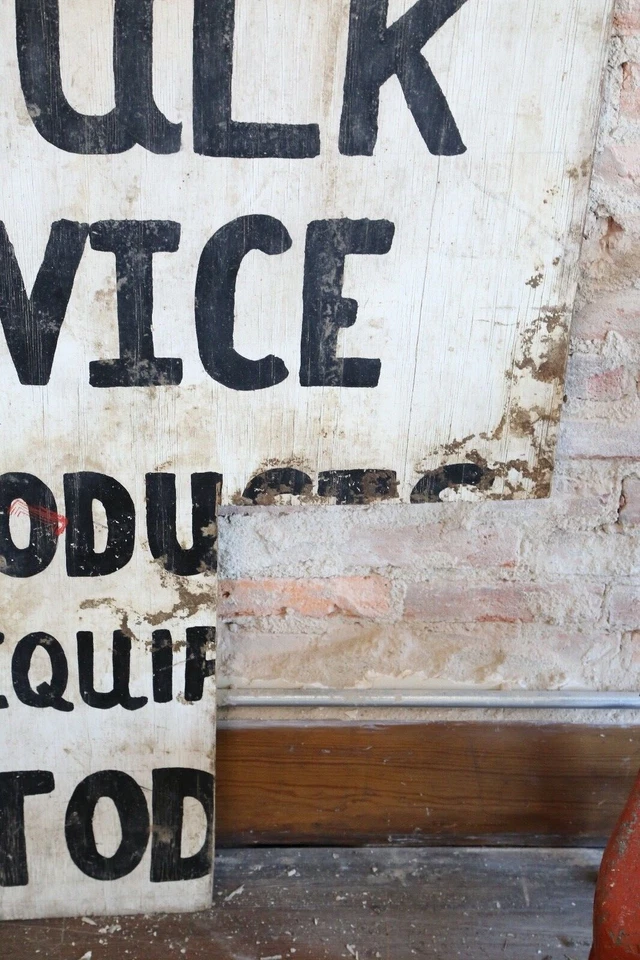 Vintage Feed Seed Farm sign hardware General store Cattle Hogs Farmhouse White - Image 4 of 4