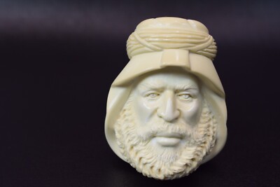 Arabic King Pipe By YUNUS EGE New Block Meerschaum Handmade W Case#289