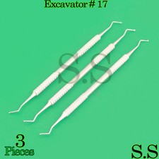 3 Pcs Excavator 17 DE, Hand Tools Dental Instruments