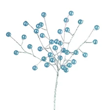Factory Direct Craft Blue Artificial Pearl Bead Wired Sprays | 4 Sprays
