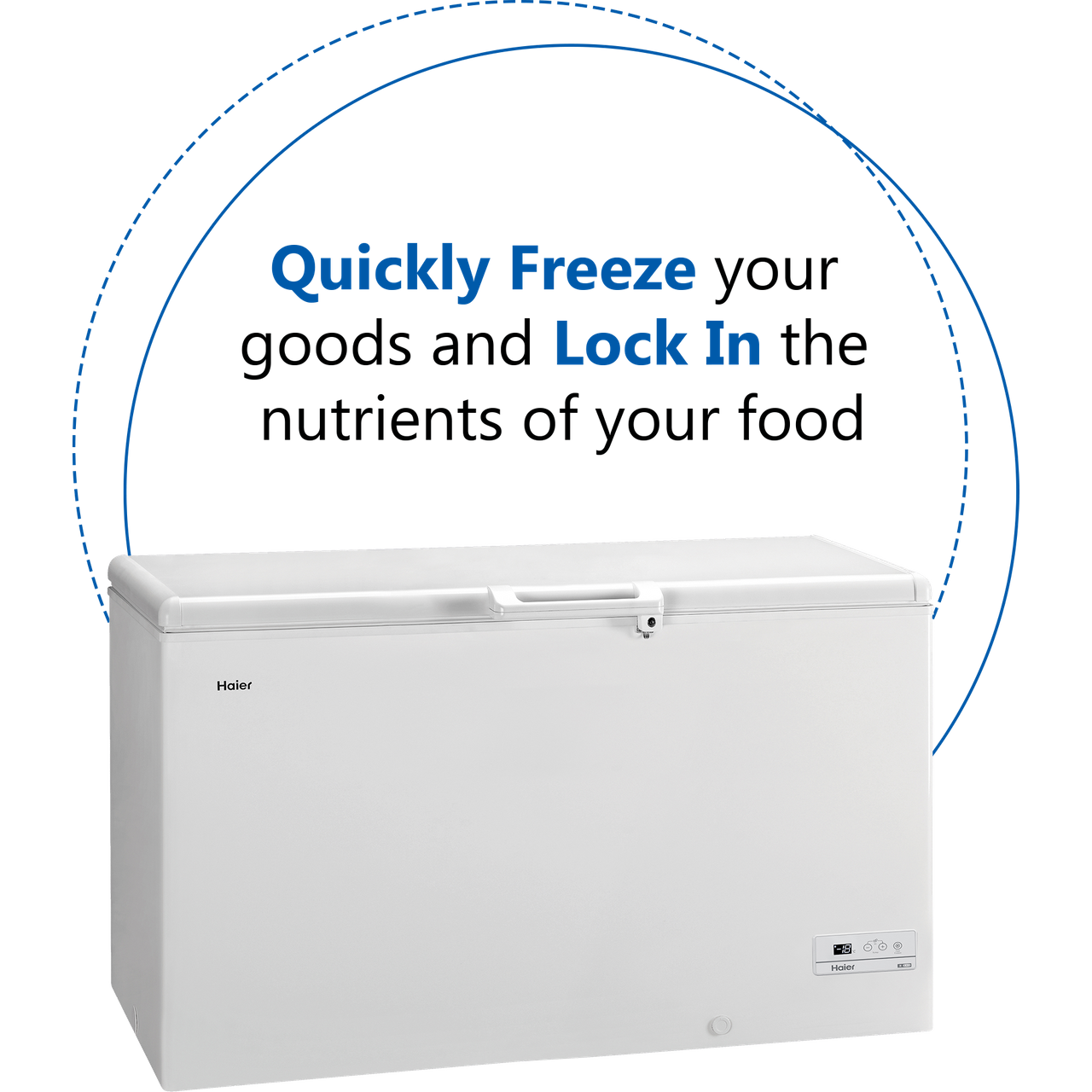 Haier HCE429F Free Standing 413 Litres F Chest Freezer White