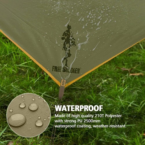 Waterproof Portable Tarp Multifunctional Outdoor Camping Traveling Awning Tarp - Picture 3 of 8