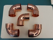 2-1/8" OD CxC Copper 90° Elbow Short 5pc for HVAC