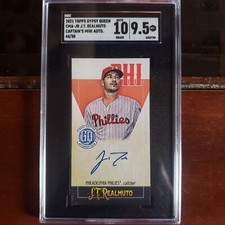 2021 Topps Gypsy Queen J.T. Realmuto Captain's Mini Autograph /50 - MT+ 9.5