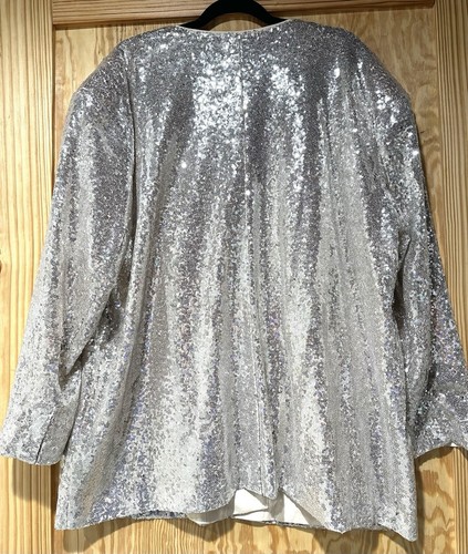 Open Edit Nordstrom Plus Size Women’s Sequin Blazer Jacket Size 3X Holiday - Picture 10 of 12