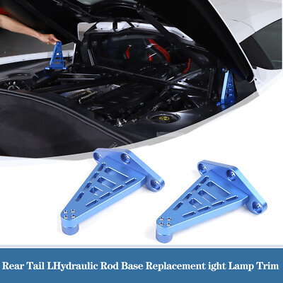 Blue Aluminum E-Ray RaceLite Rear Hatch Support Brackets  For Corvette C8 20-24