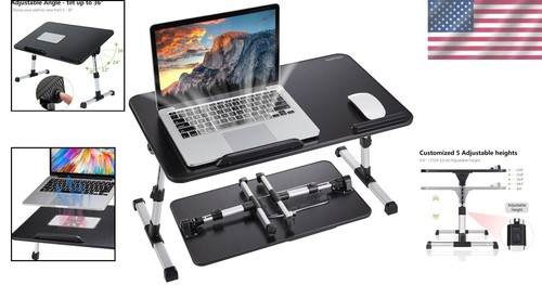 Adjustable Lap Desk with Cooling Fan - Perfect for Work and Leisure Activities - Picture 2 of 9