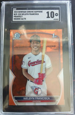 Welbyn Francisca 2023 Bowman Chrome Sapphire /75 Orange SGC 10