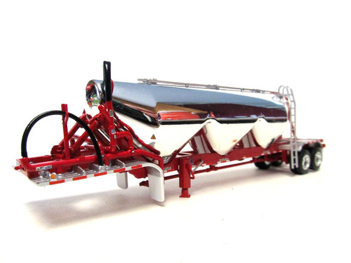 DCP FIRST GEAR 1/64 SCALE CHROME RED FRAME TANDEM AXLE HEIL PNEUMATIC TANKER