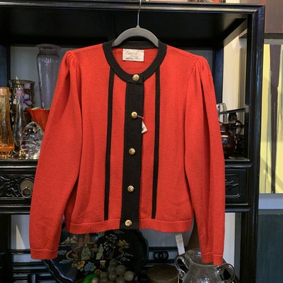 Vintage Laura Petites Cardigan Red 
