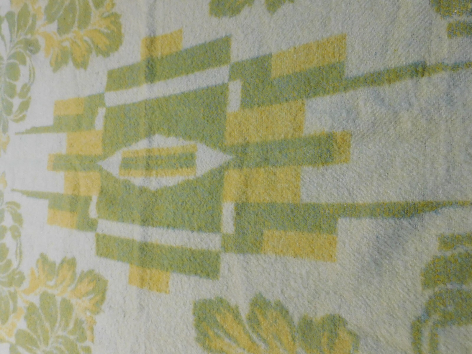 VTG CROWN ROYAL HOLLAND ZAALBERG REVERSIBLE WOOL FLOWERS DESIGN BLANKET