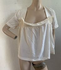 Stella McCartney Cream Silk Short Sleeve Tunic Blouse Top UK 12 FR 40 US 8 VGC