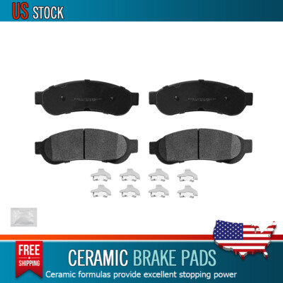 Rear Premium Ceramic Brake Pads w/Hardware for Ford F-250 F-350 SUPER DUTY