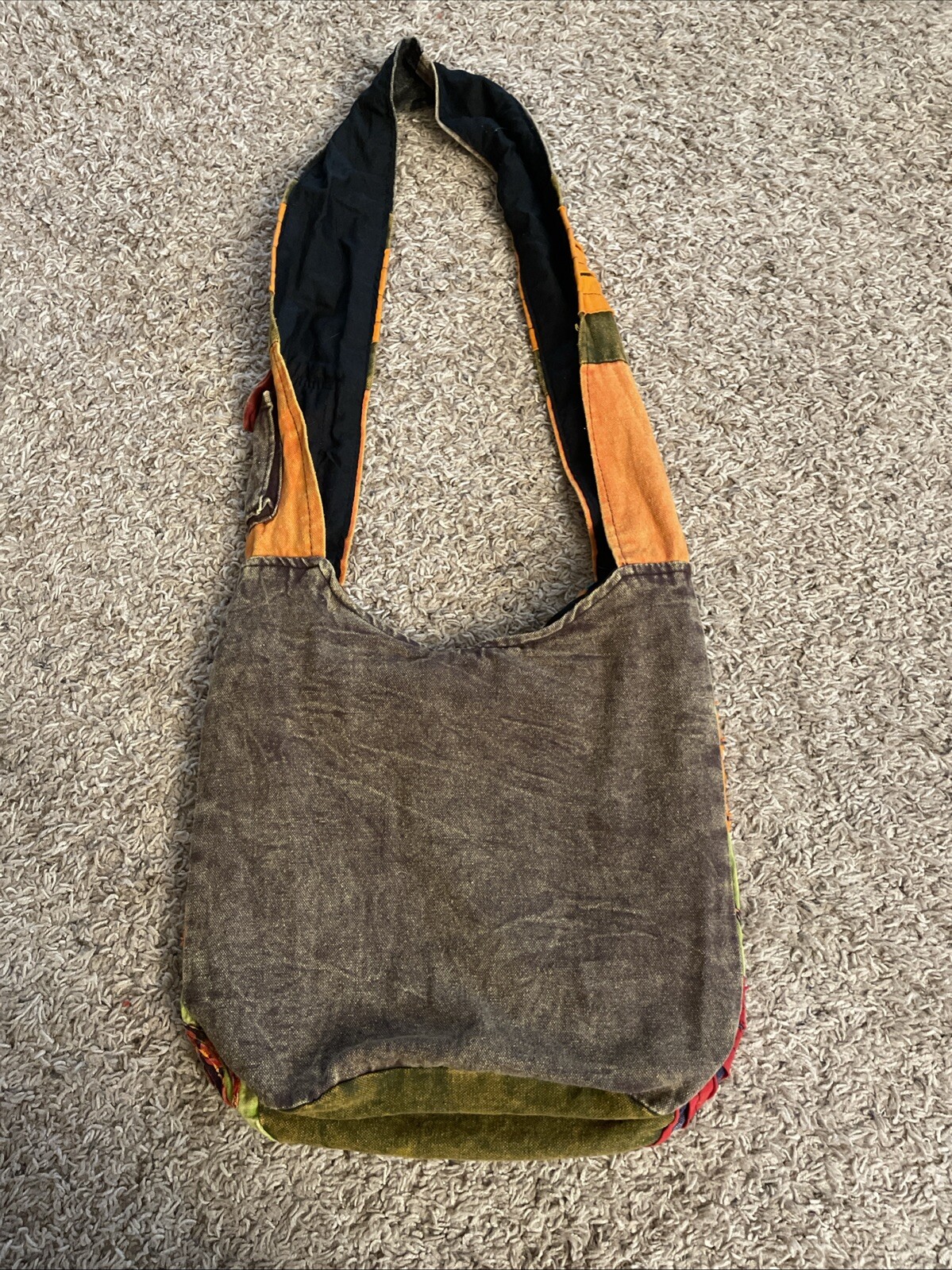 Crossbody Bag Patchwork Distressed Hobo Rising In… - image 3