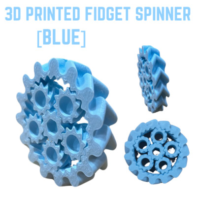 3D Printed Fidget Spinner OR Circle Toy For Stress Relief Toys Gift [BLUE] 