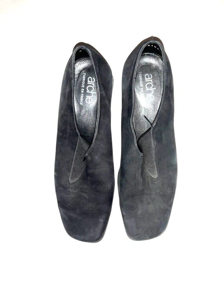 Mocasines sin cordones de gamuza negros Arche para mujer talla 40 Foto 2 de 4
