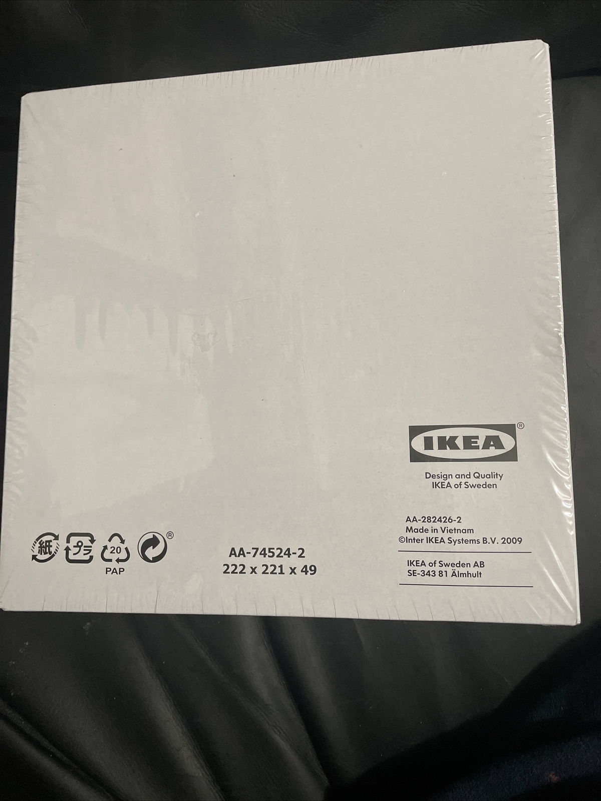 Knyck Ikea Napkin Holder 80045448 Black 9 x 9 In Square With Silvertone Ball New eBay