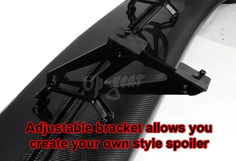 Alerón trasero ajustable universal 51" TIPO-4 fibra de carbono real maletero GT Foto 2 de 4
