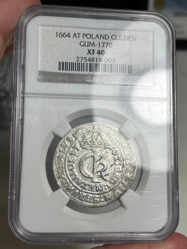 1664 Poland Gulden - NGC XF40 - John II Casimir