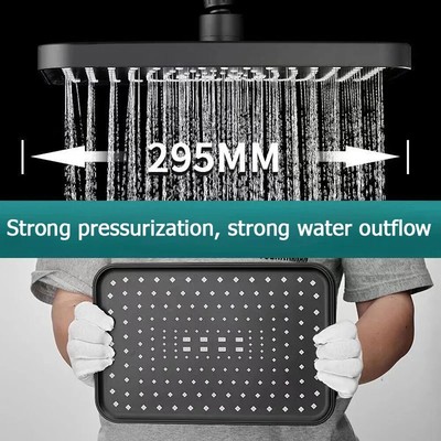 HABO Regendusche 29,5cm Duschkopf Brause Riesig 360° Drehbar Wassersparennd