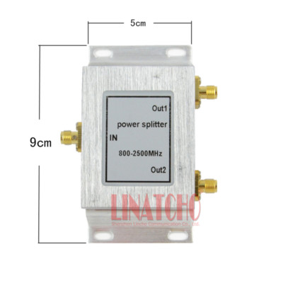 2 Ways 380-2500MHz SMA Female WIFI Split One into Two Antennas Power Splitter