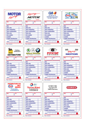 Etichette Adesive Per Cambio Olio Auto - Impermeabili E Resistente Al Calore, Formato 5x8 Cm, Confezione Da 60 Pezzi (Blu)