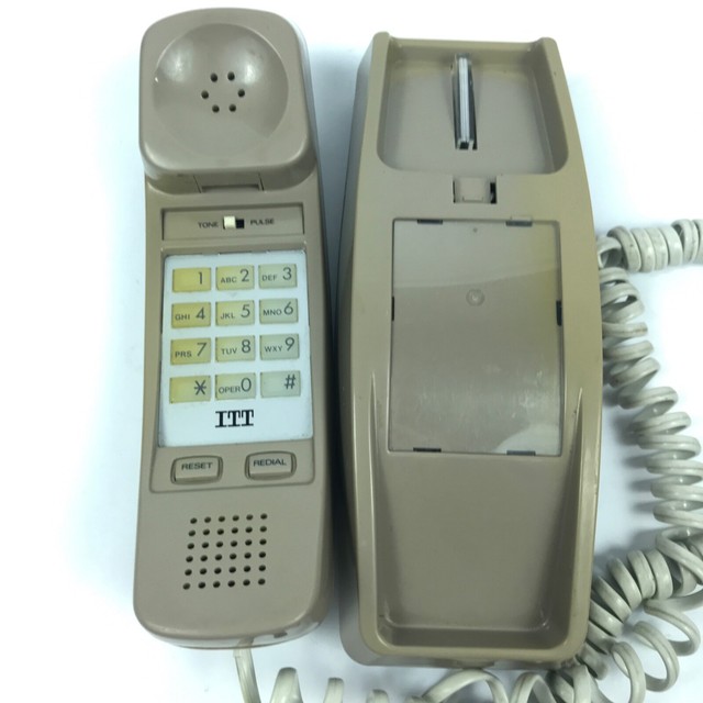 ITT Trendline Vintage Slim Push Button Phone Landline Model 8110 4.D2