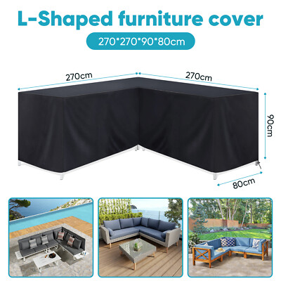 NEVERLAND L-Form Outdoor Abdeckung Sofa Wasserdicht Schutzhülle Gartenmöbel