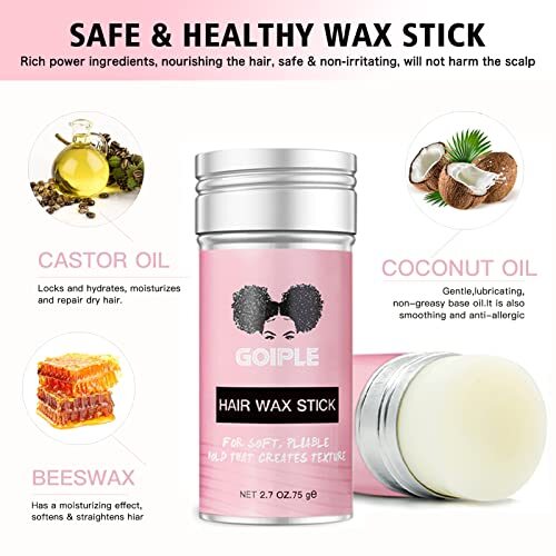 Wax Stick for Hair Hair Pomade Stick Smoothing & Slick Stick for Wigs Non-grease - Picture 7 of 7