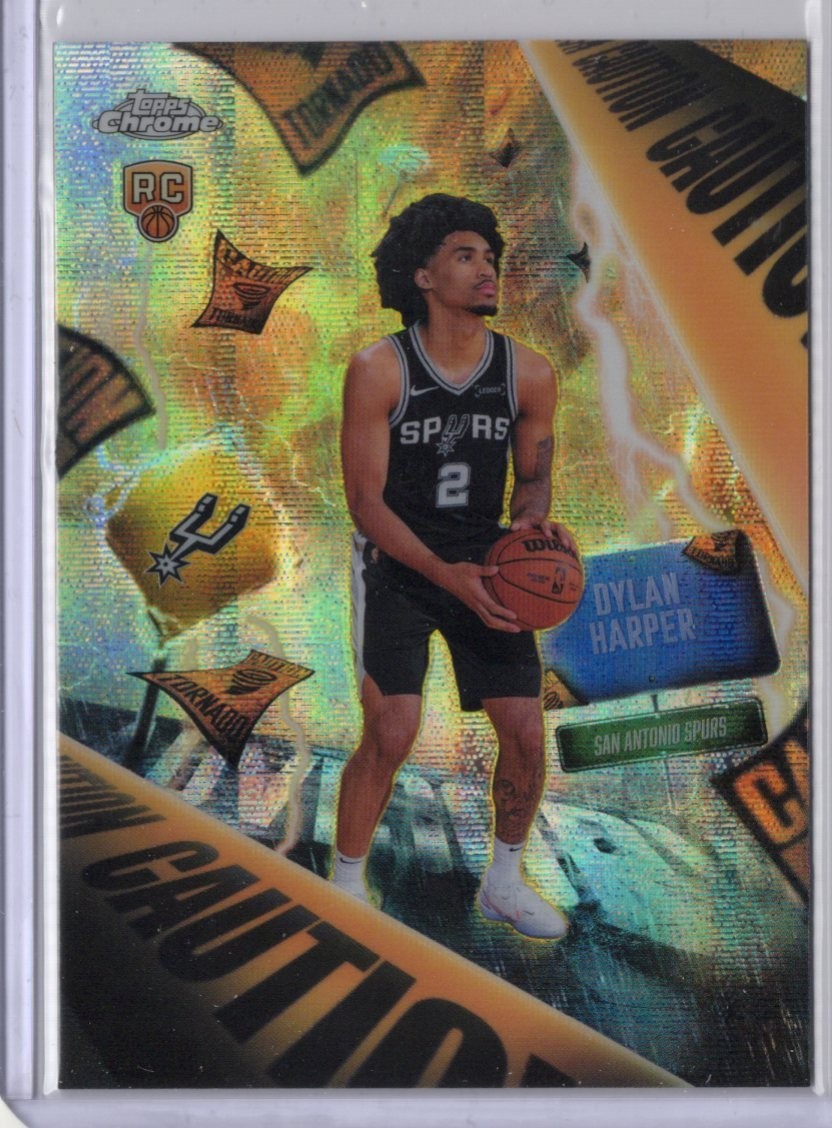 2025-26 TOPPS CHROME DYLAN HARPER ADVISORY RC #AD-2 SSP CASE HIT S.A. SPURS MINT