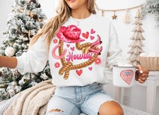 Cute Valentine Goose Animal Graphic Sweatshirt Retro Bird Lover Love Pullover