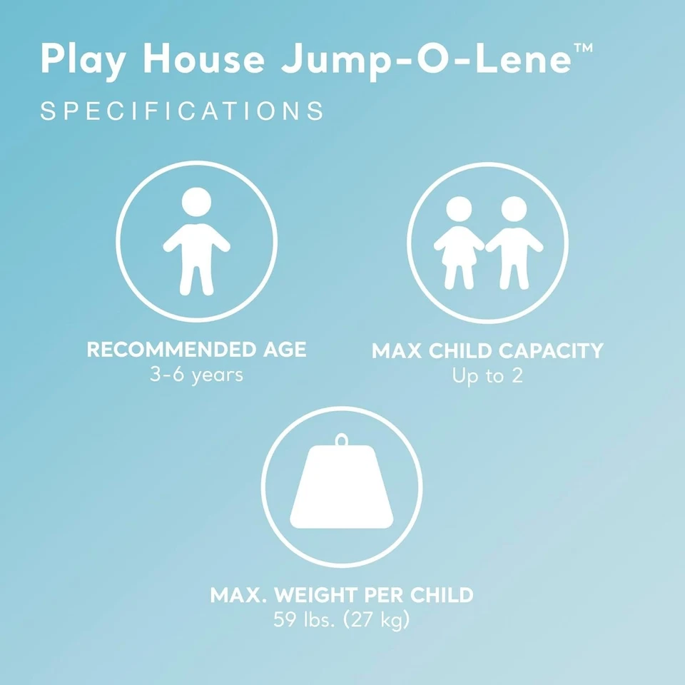 Intex Jump-O-Lene Inflatable Bounce House Ball Pit Playhouse Kids Ages 3-6 - Image 3 of 4