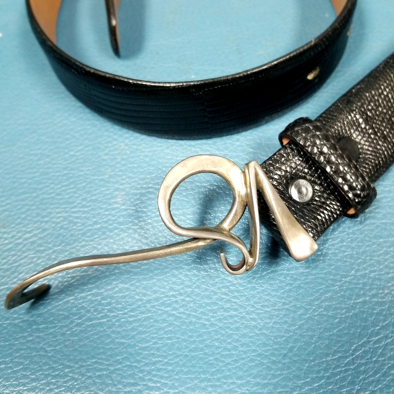 Trafalgar Black Java Lizard Leather VS Buckle Bel… - image 4