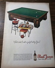 Paul Jones Whiskey WW2 Vintage Original Print Ad 11x14 1945