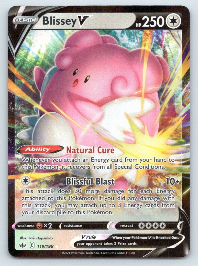 Blissey V 119/198 - Holo V Rare Chilling Reign Pokemon NM