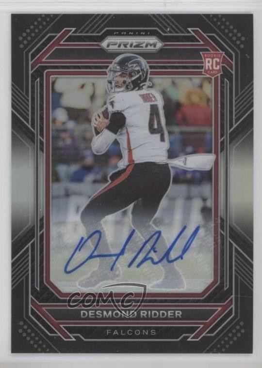 2022 Panini Chronicles Prizm Black Signatures Desmond Ridder Rookie Auto RC 15r3