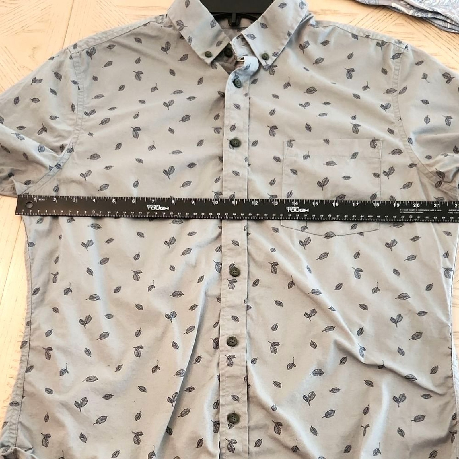 Goodfellow & Co Green Patterned Button Down Shirt… - image 4