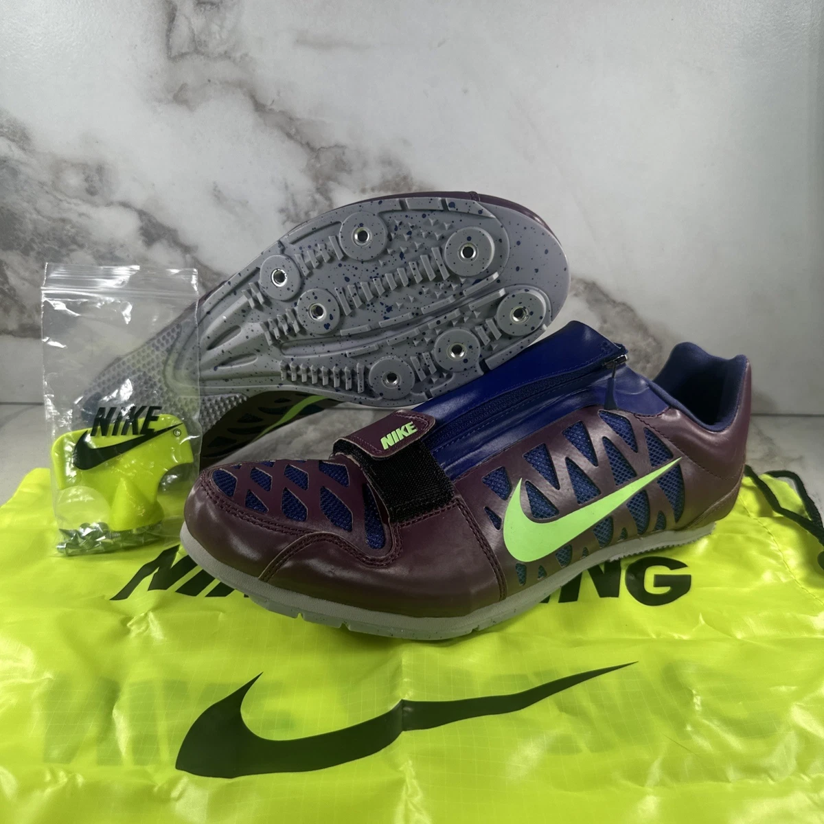 Nike Zoom Long Jump 4 Bordeaux Lime Blast for Sale 
