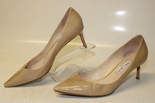 Scarpe Jimmy Choo donna 12 42 made in Italy nude vernice punta pompa made in Italy
