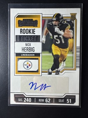 2023 Panini Contenders - Rookie Ticket Nick Herbig #255 (AU, RC)  MINT  (B)