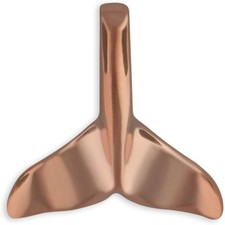 Sterling Silver XS Whale Tail Charm Pendant Rose Gold Plated