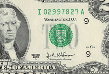 2003A older bank note $2 2 dollar bill Minneapolis district A run I02997827A
